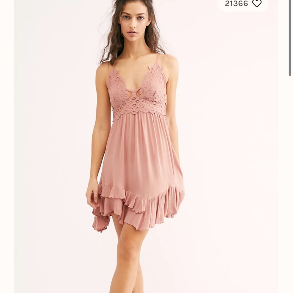 free people dress mini xs in rose